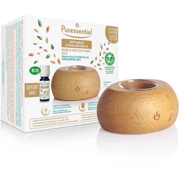 Coffret Diffuseur à Chaleur Douce XILO + Huile Essentielle Orange Douce Bio 10 ml