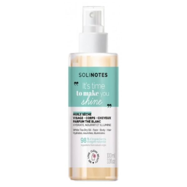 Huile sèche Thé Blanc visage corps et cheveux 100 ml