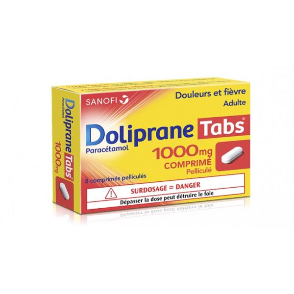 Doliprane Tabs 1000mg 8 comprimés