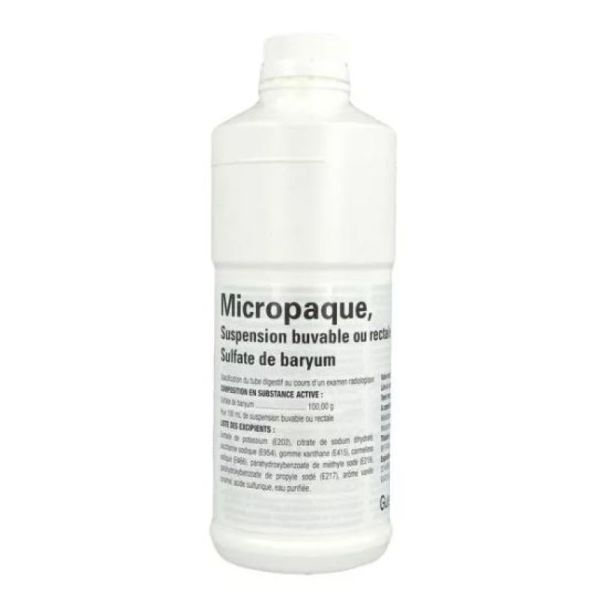 MICROPAQUE Suspension buvable ou rectale, flacon 500 ml