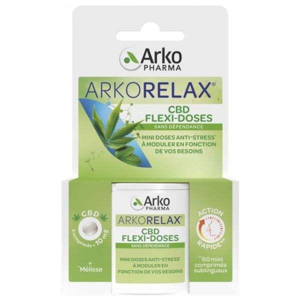 Arkorelax CBD Flexi-Doses 60 Mini Comprimés