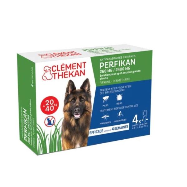 4 pipettes Perfikan chiens 20-40kg