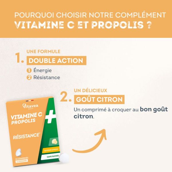 Vitamine C & propolis résistance Nutrisanté x 24 comprimés