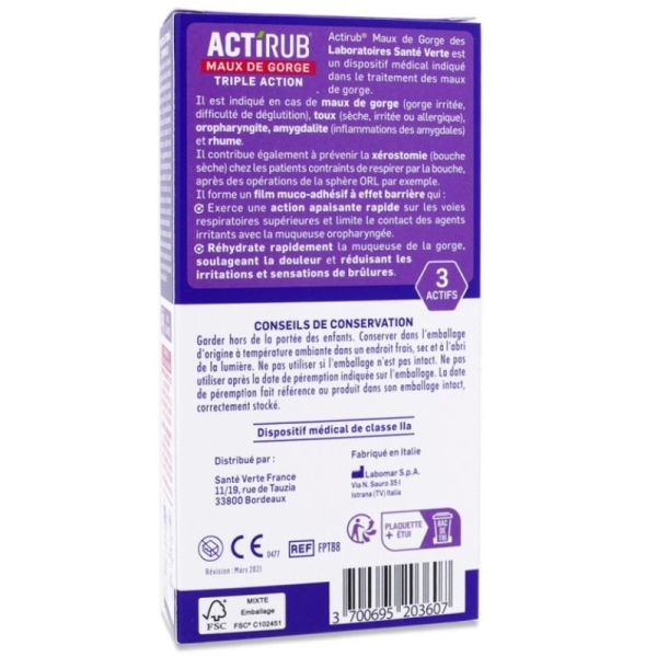 Actirub Pastilles maux de gorge - x20