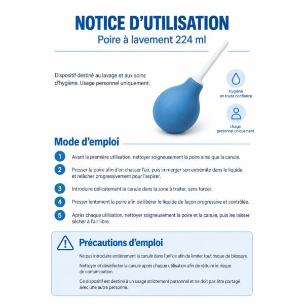 Poire à lavement 224mL