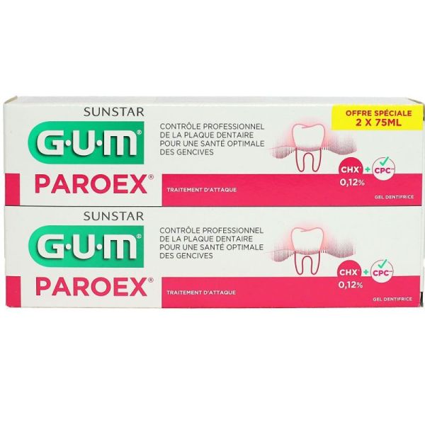 Dentifrice Paroex 2x75ml