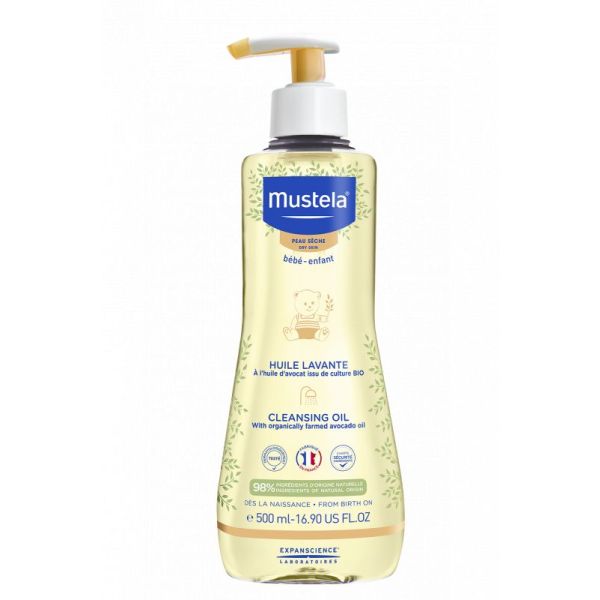 Bébé huile lavante peaux sèches 500ml