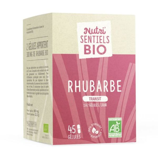 Rhubarbe Bio - 45 Gélules (Date de péremption Janvier 2023)