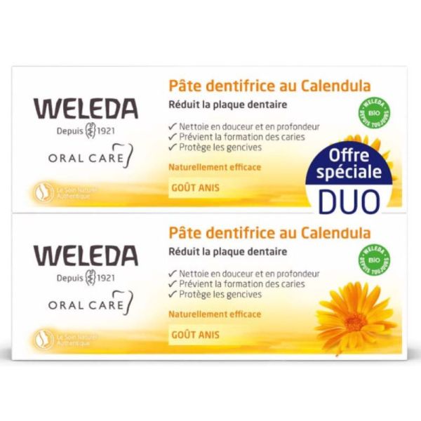 Pâte dentifrice au calendula 2x75ml