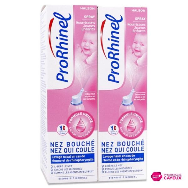 Spray nasal nourrissons et jeunes enfants, lot de 2 x 100 ml