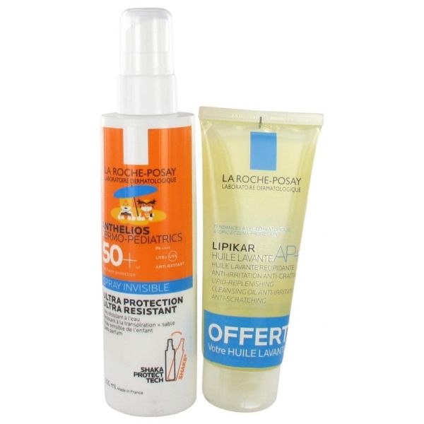 Anthelios - Spray Invisible SPF50+ - 200ml + Lipikar - Huile Lavante AP+ - 100ml OFFERTE