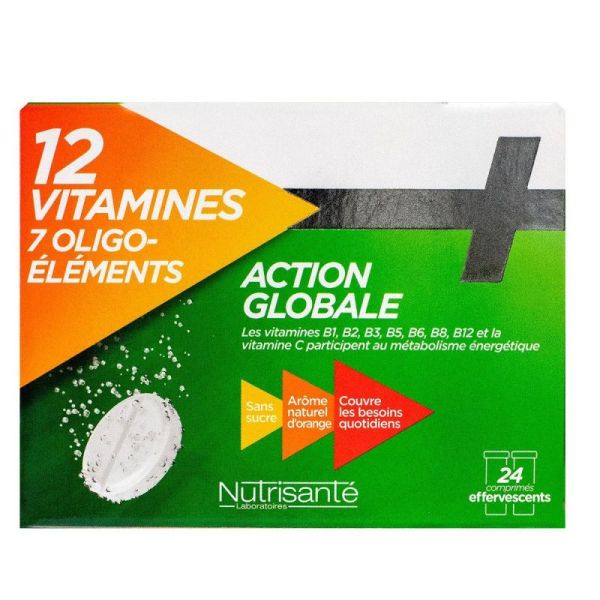 12 vitamines + 7 oligo-éléments 24 comprimés