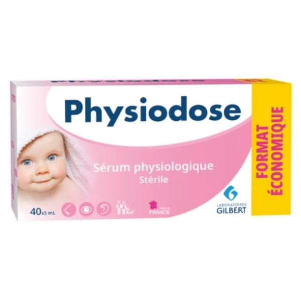 Physiodose Sérum Physiologique Stérile 40 Unidoses de 5 ml