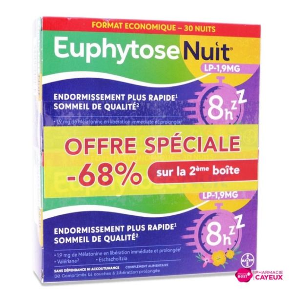 Nuit LP 1,9 mg lot 2 x 30 comprimés