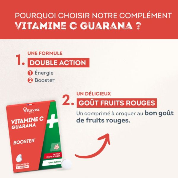 Vitamine C & guarana booster Nutrisanté x 24 comprimés