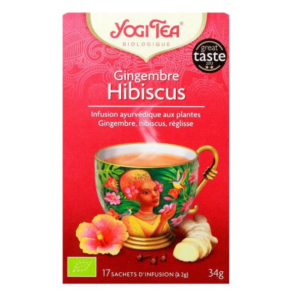 17 Sachets d'infusion gingembre hibiscus