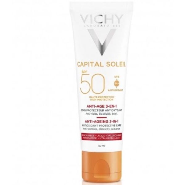 Idéal Soleil soin anti-oxydant 3 en 1 SPF50 50ml