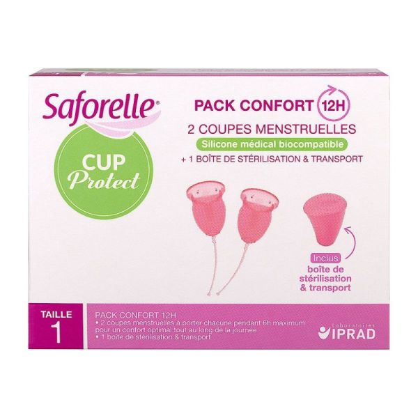 2 Coupes menstruelles + boîte de stérilisation - taille1