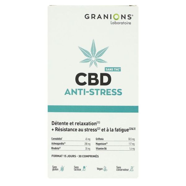 CBD Anti-stress 30 Comprimés