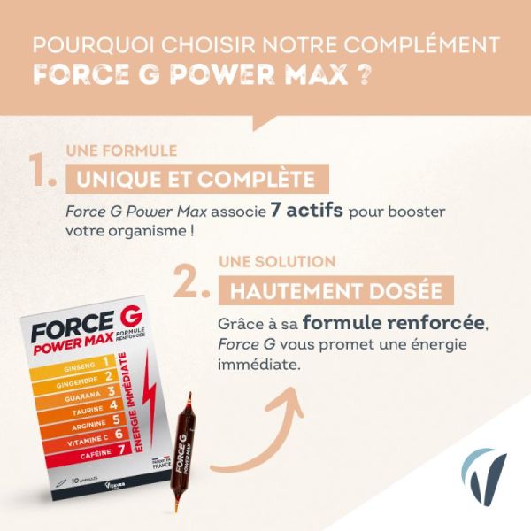Force G Power Max formule renforcée 20 ampoules