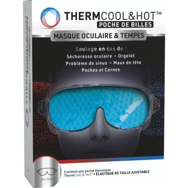 ThermCool&Hot Poche de Billes Masque Oculaire & Tempes
