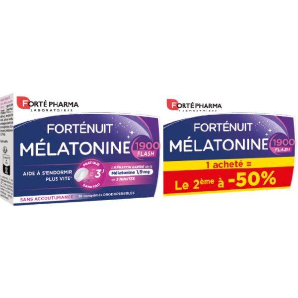 Forte Nuit Melatonine 1900 Flash 2X30Cpr