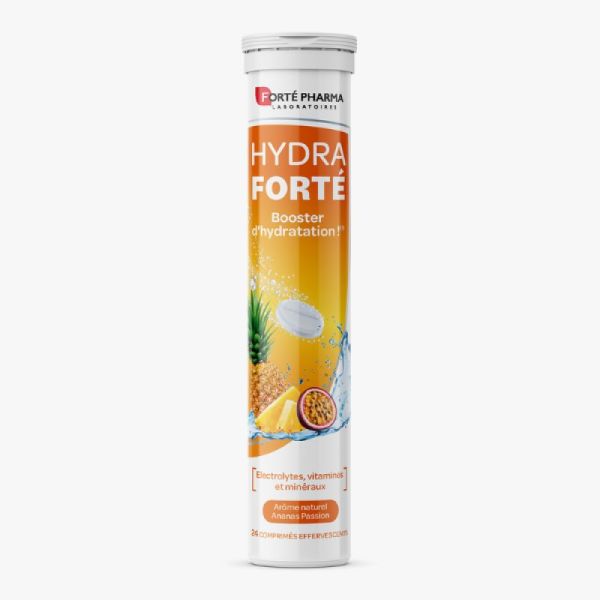 Hydra Forté Booster d'Hydratation Ananas Passion 24 comprimés effervescents