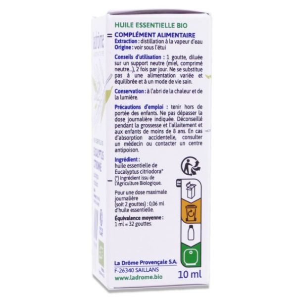 Huile essentielle Eucalyptus citronné 10 ml