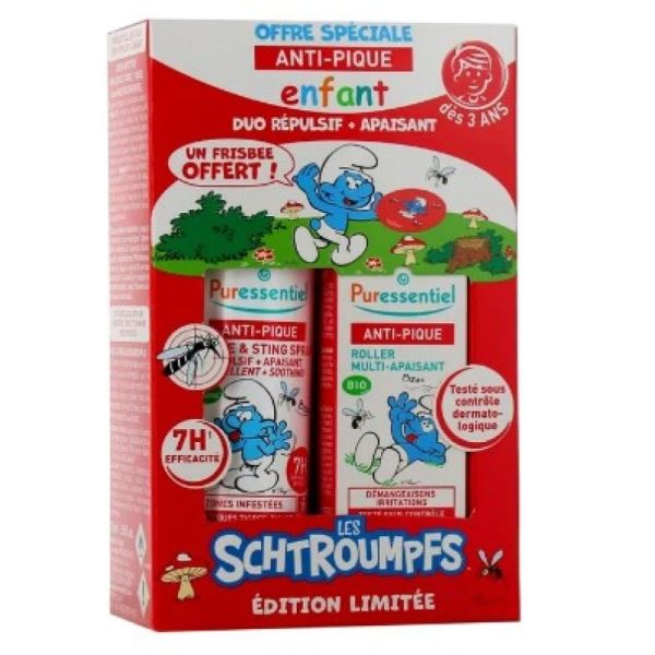 Kit Anti-Pique Enfant Spray Répulsif Apaisant + Roller Multi-Apaisant 75+5ml