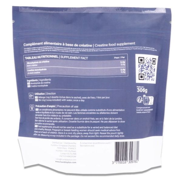 Créatine Neutre 306 g
