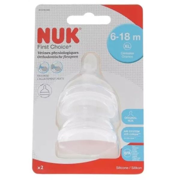 NUK First Choice+ biberon, 0-6 mois, Contrôle de température, Tétine en  silicone, Valve anti-coliques, Sans BPA