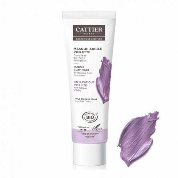 Masque à l'Argile Violette - Anti-Fatigue, Vitalité - Tous types de peaux - 100ml