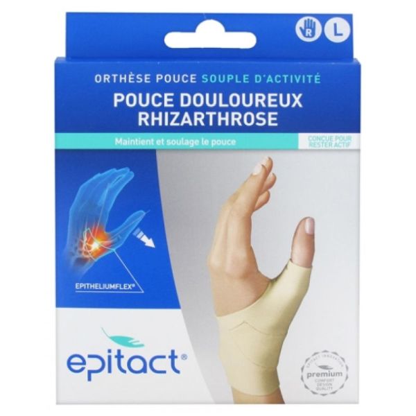 Orthèse Pouce Souple d'Activité Pouce Douloureux Rhizarthrose Main Droite