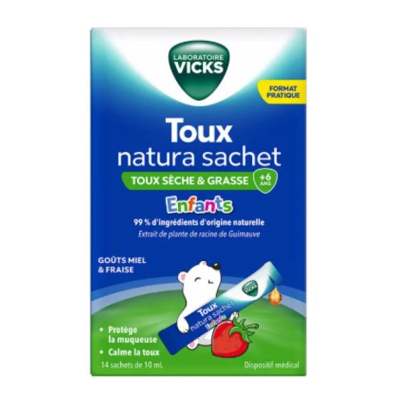 Toux Natura sirop enfants 14 sachets de 10 ml