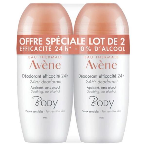 Body Déodorant Efficacité 24H Lot de 2 x 50 ml