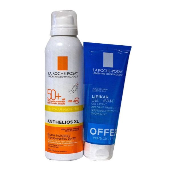 Anthelios brume invisible 200ml et gel lavant 100ml