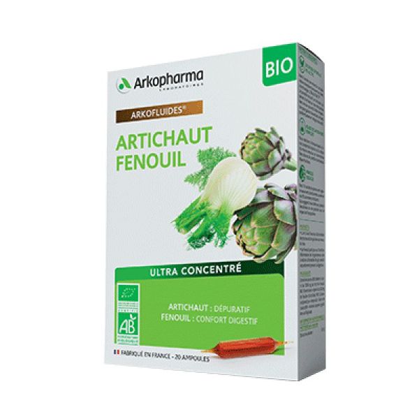 Arkofluides - Artichaut-fenouil BIO - 20 ampoules