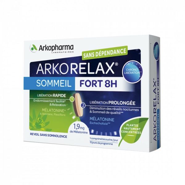 Arkorelax - Sommeil fort 8h - 15 comprimés