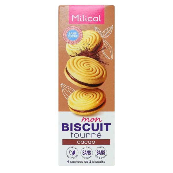 Biscuit Fourré Chocolat 4 Sachets de 2